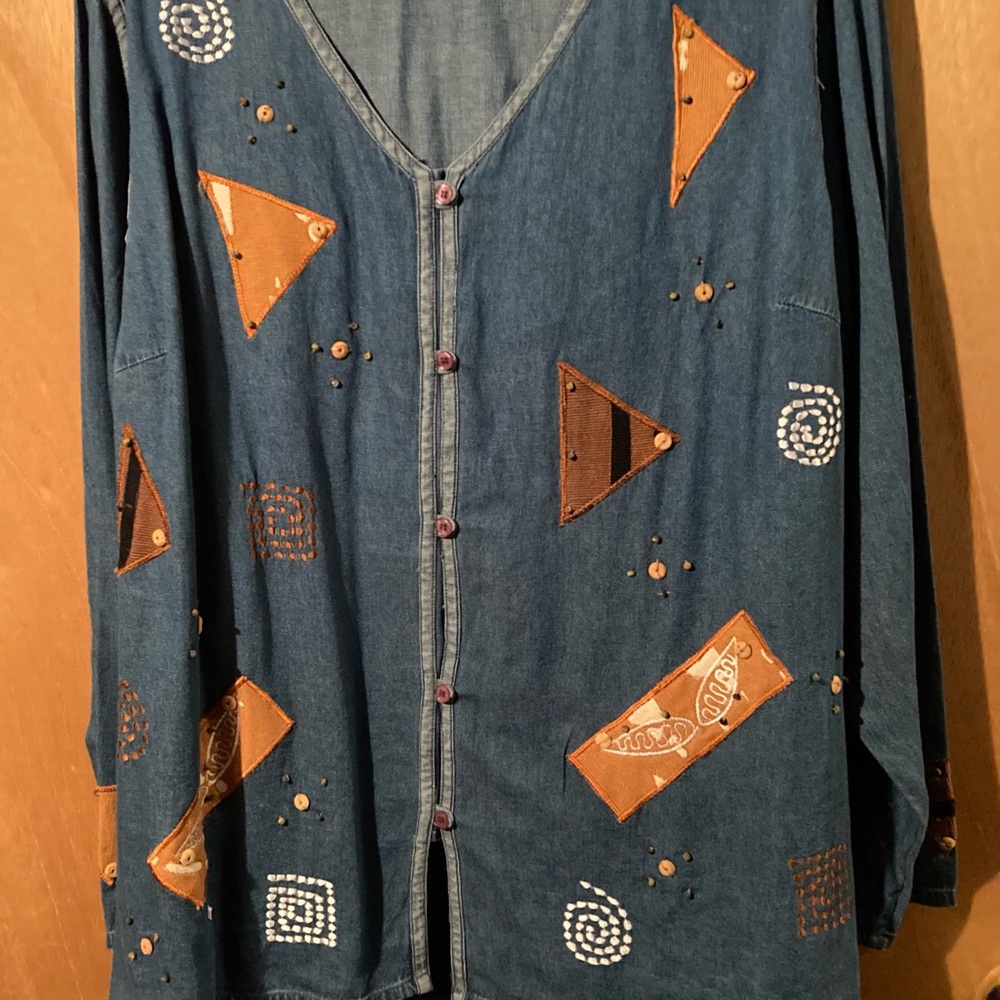 New Original Antthony Denim Tunic/Maxi Skirt Set